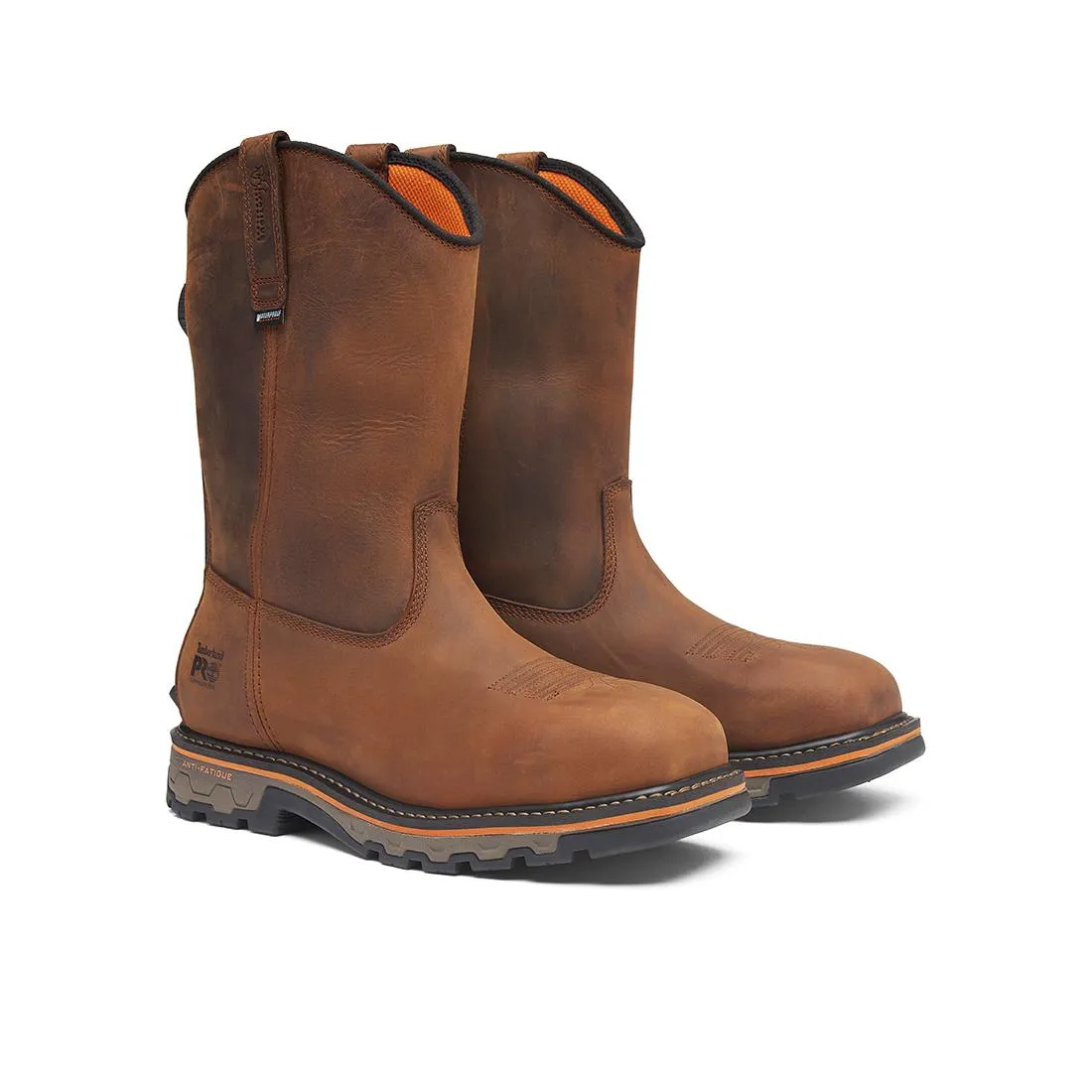 True Grit Waterproof Nano-Toe Pull-On Work Boot Boa Full Grain Medium Brown