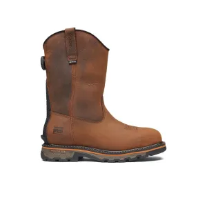 True Grit Waterproof Nano-Toe Pull-On Work Boot Boa Full Grain Medium Brown