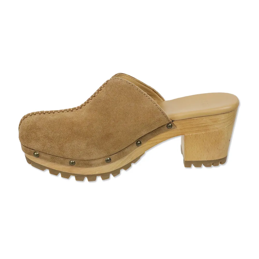 Ugg Judi Brown Suede Leather Clogs