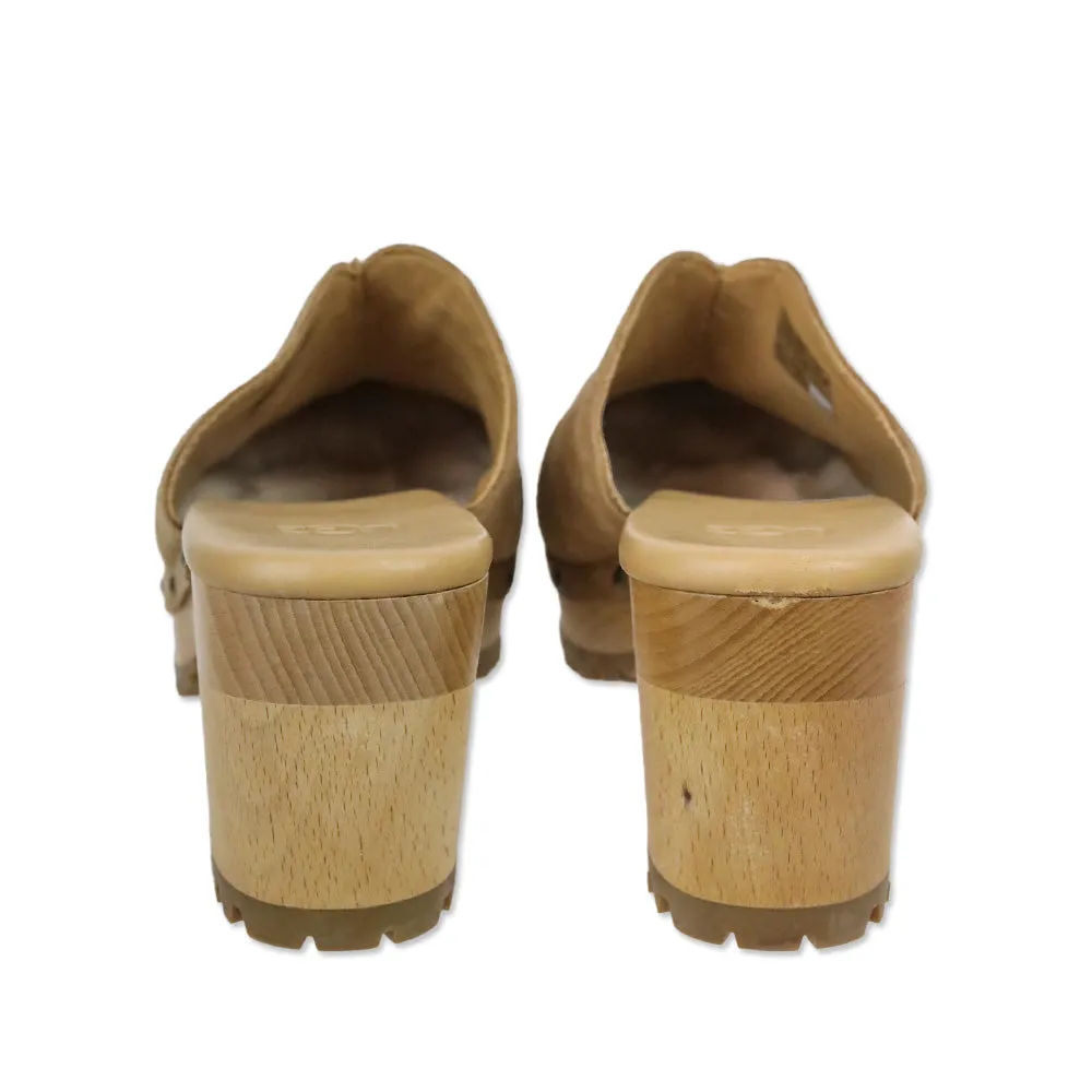 Ugg Judi Brown Suede Leather Clogs