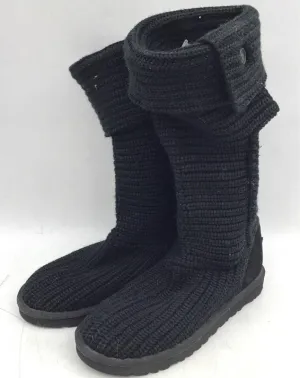 Ugg Women's Australia Cardy Black Knitted Snow Boots - Size 7