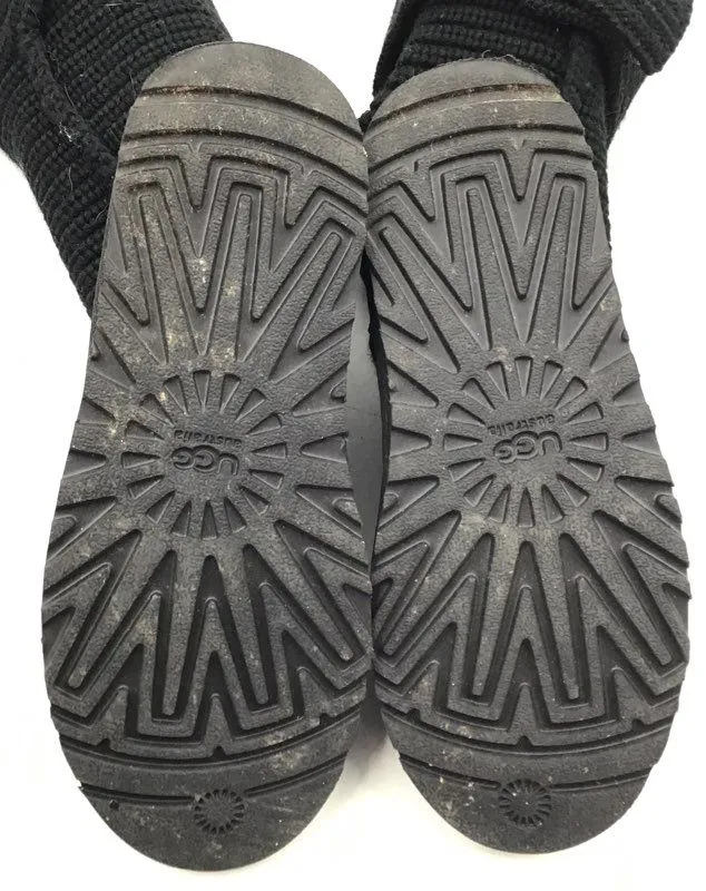 Ugg Women's Australia Cardy Black Knitted Snow Boots - Size 7