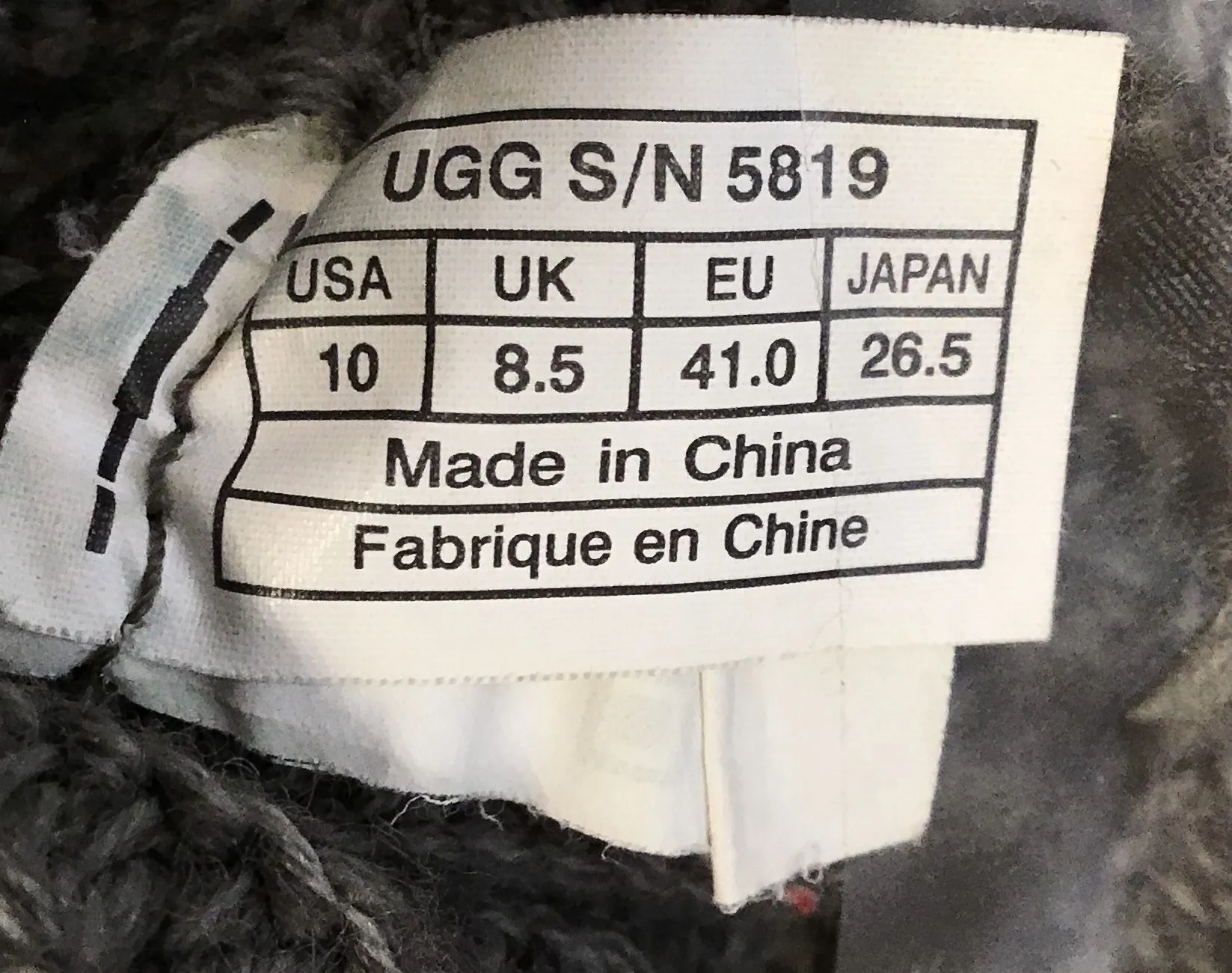 Ugg Women's Australia Cardy Gray Knitted Snow Boots - Size 10