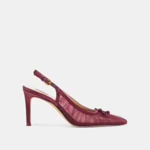 Buckle Up YELA HEELS CRANBERRY TULLE