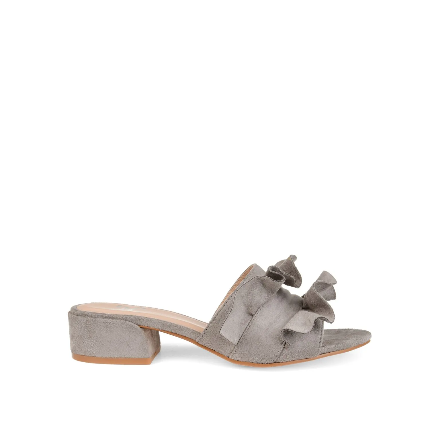 mom style Posture Boost SABICA MULE BLOCK HEELS IN FAUX SUEDE