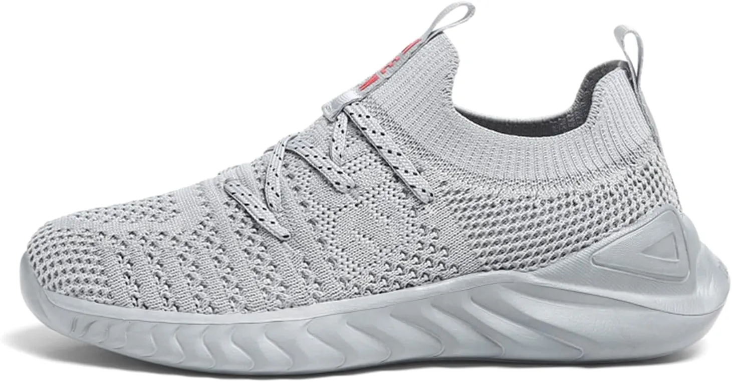 UMANPOO Kids Running Shoes Boys Girls Barefoot Slip On Sneakers Casual Walking Tennis Athletic Gym Sock Shoes Non Slip
