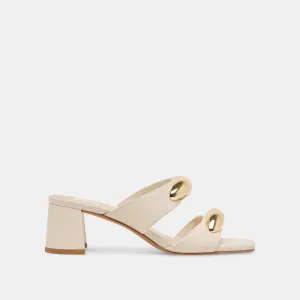 Work Chic Sophisticated Footwear BARNET HEELS BONE LEATHER