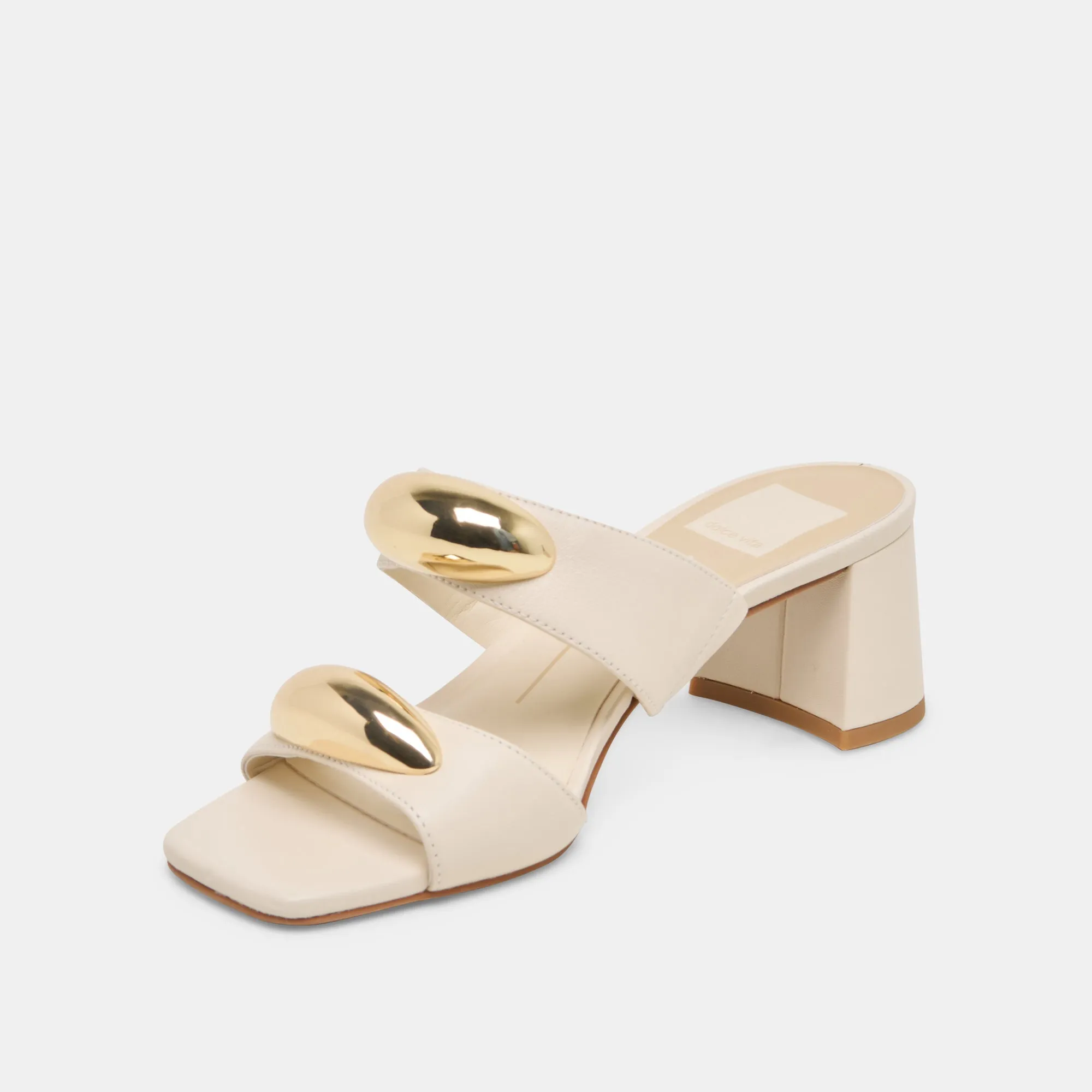 Luxury Pumps Day Spark BARNET HEELS BONE LEATHER