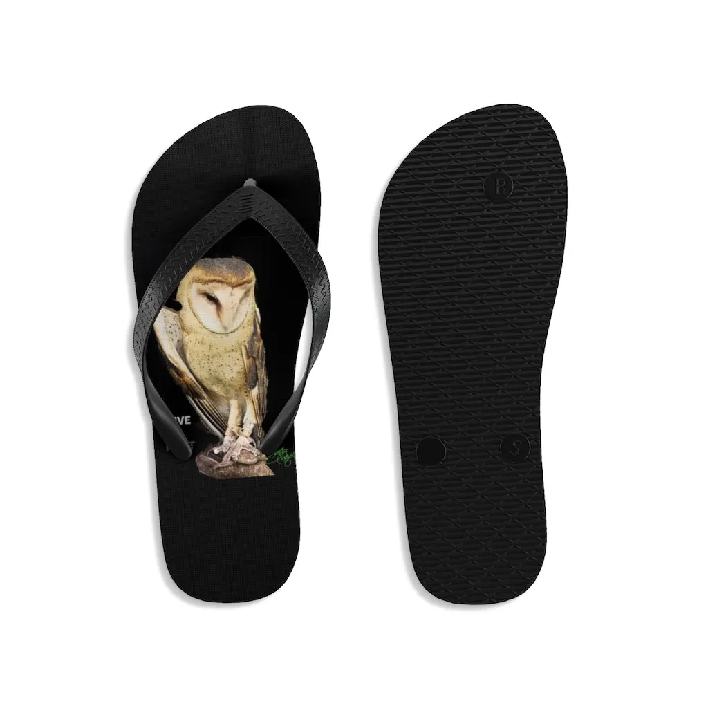 Unisex Flip-Flops  GIVE A HOOT