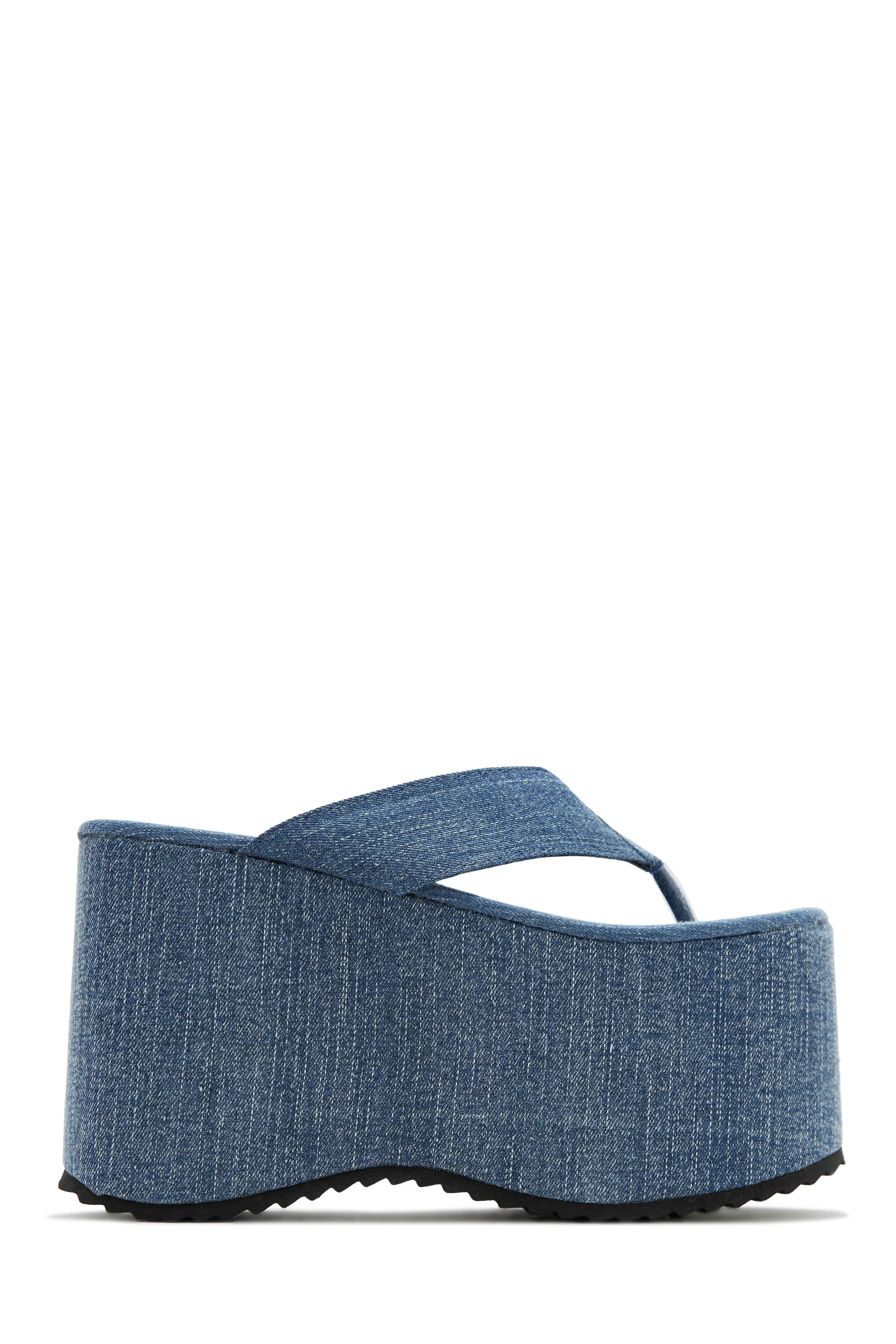 Vanessa Thong Platform Sandals - Denim