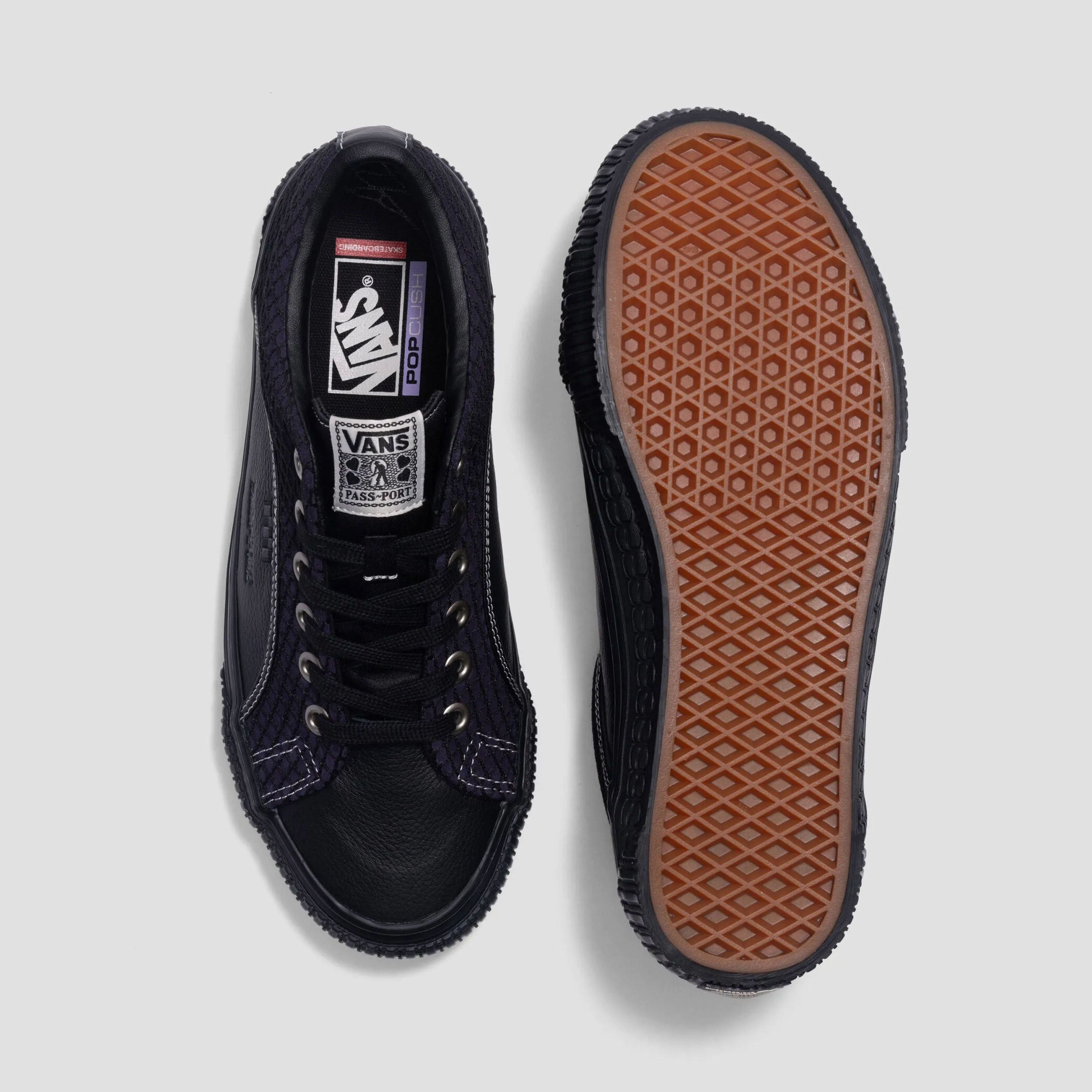 Vans X Passport Skate Lampin Skate Shoes Black / Purple