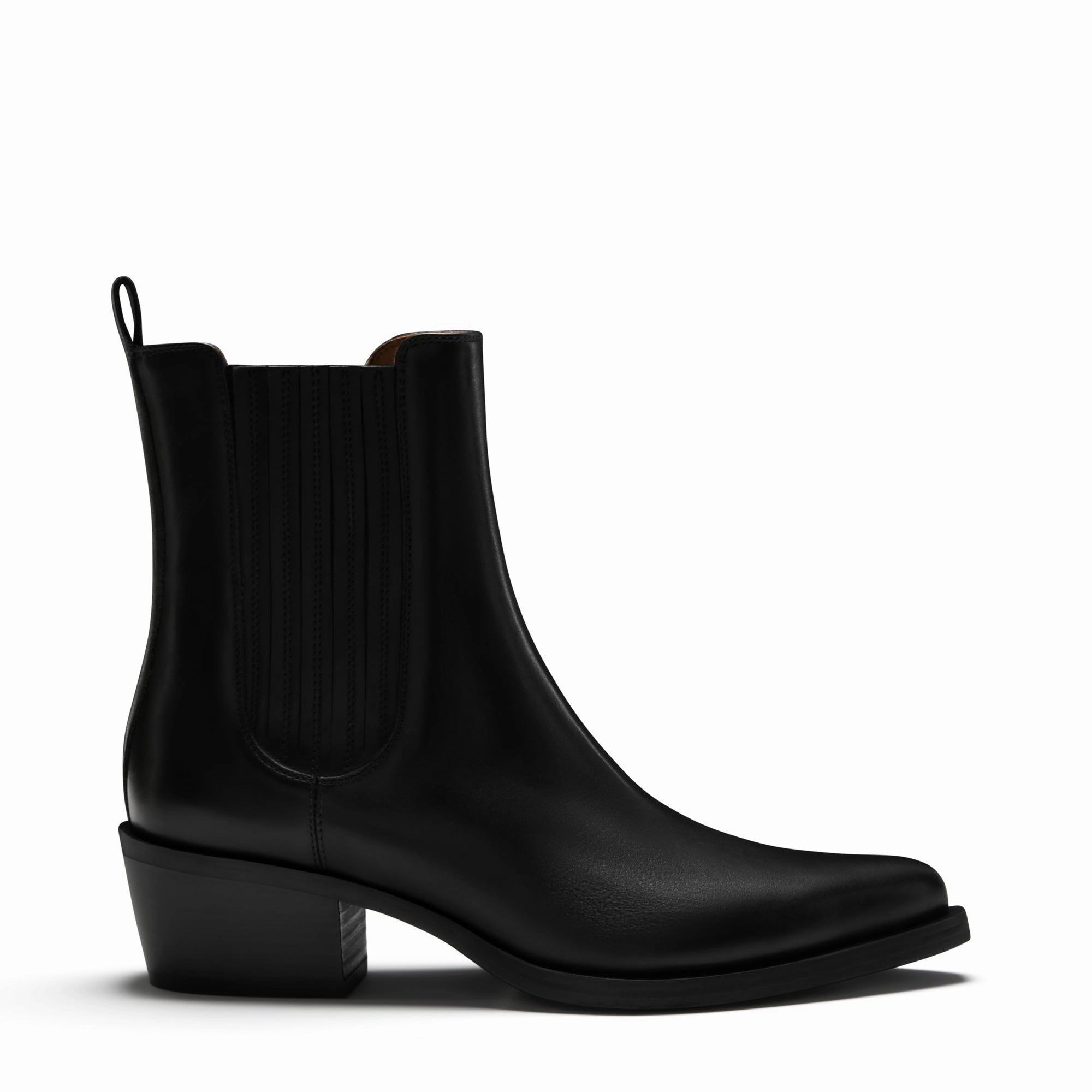 Vend?me Amandine black calfskin leather boots Anti Static Material All-weather shock absorption