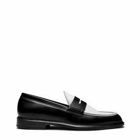 Vend?me Blandine black and white calfskin leather loafers Fresh Pace