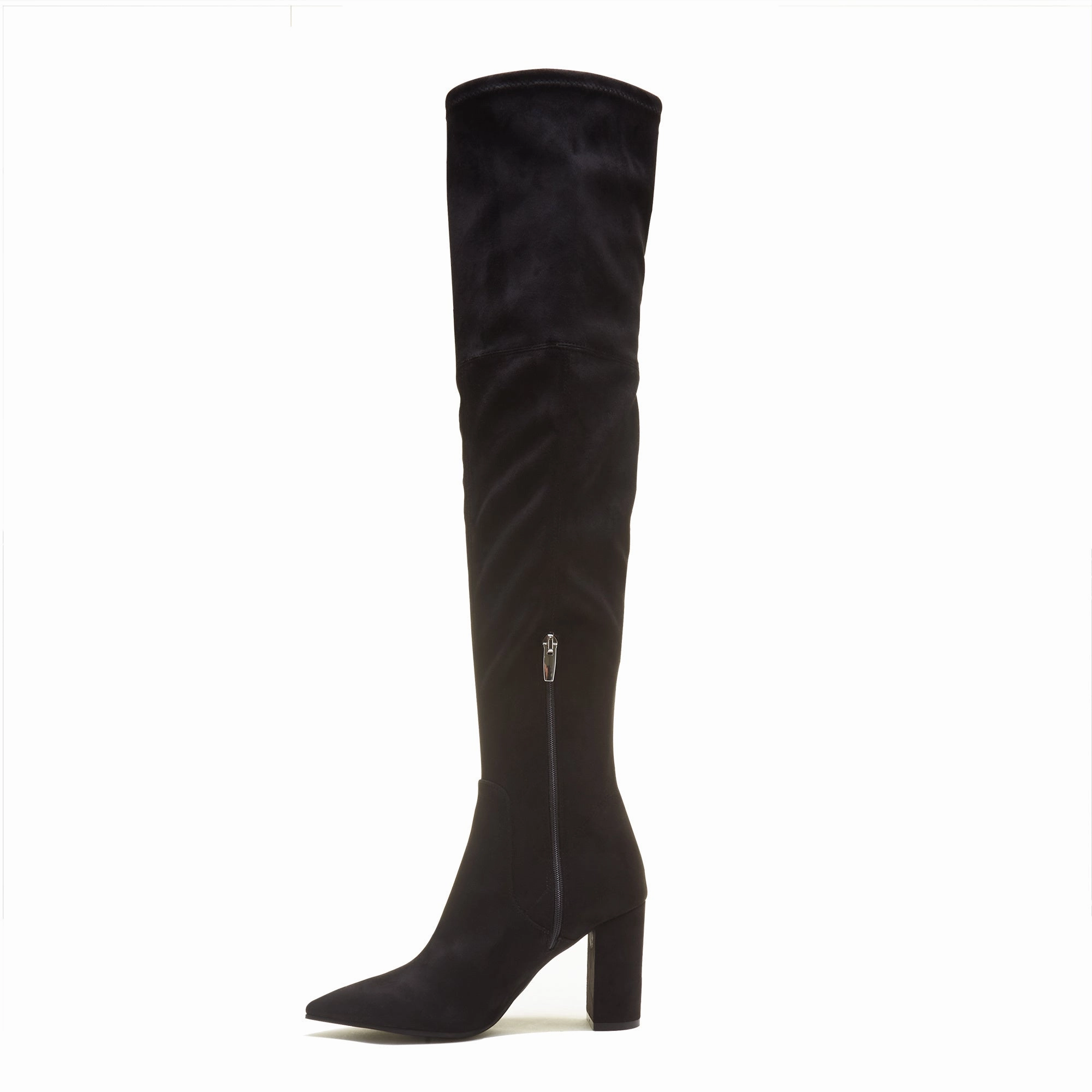 Vend?me Fem black nylon stretch suede heels Budget Glam shock absorption