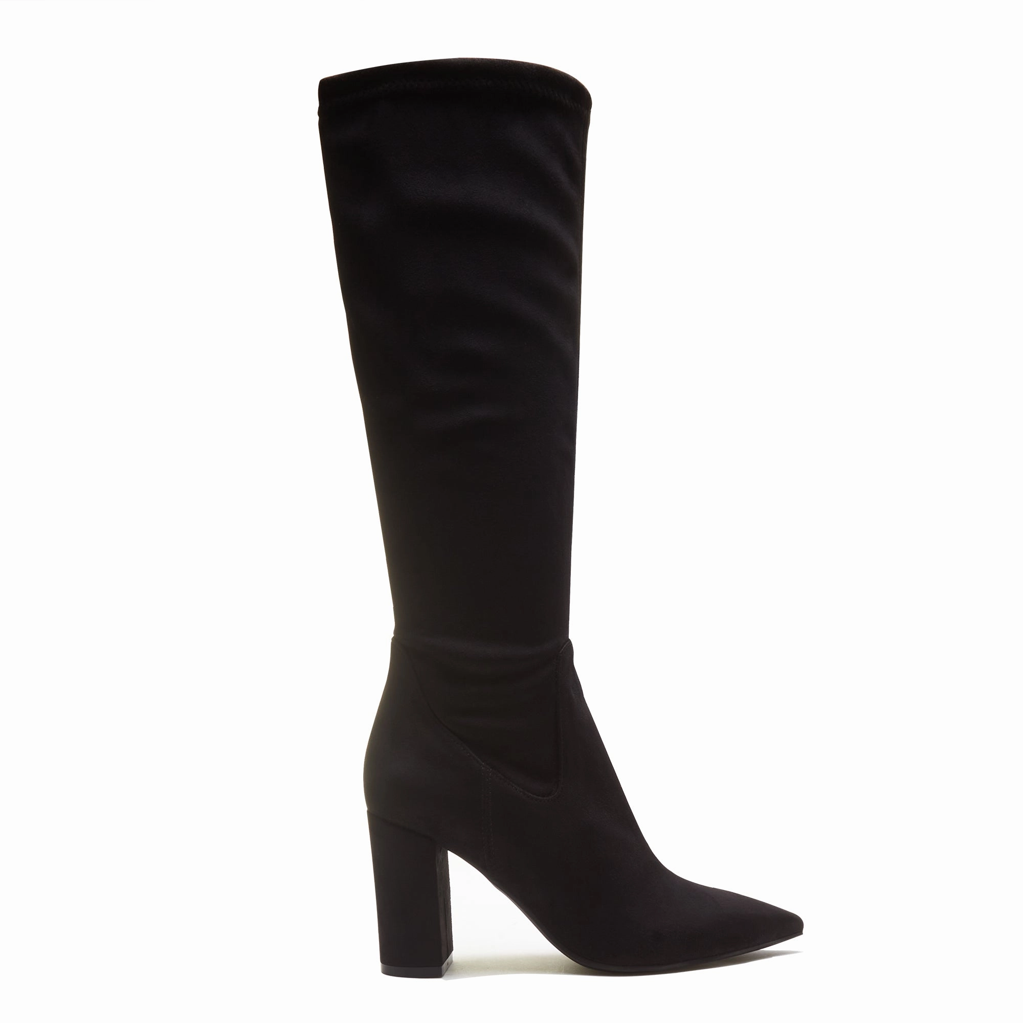 Pressure Distribution System Easy to Wear Vend?me Fem Black Nylonstretch Suede Heels