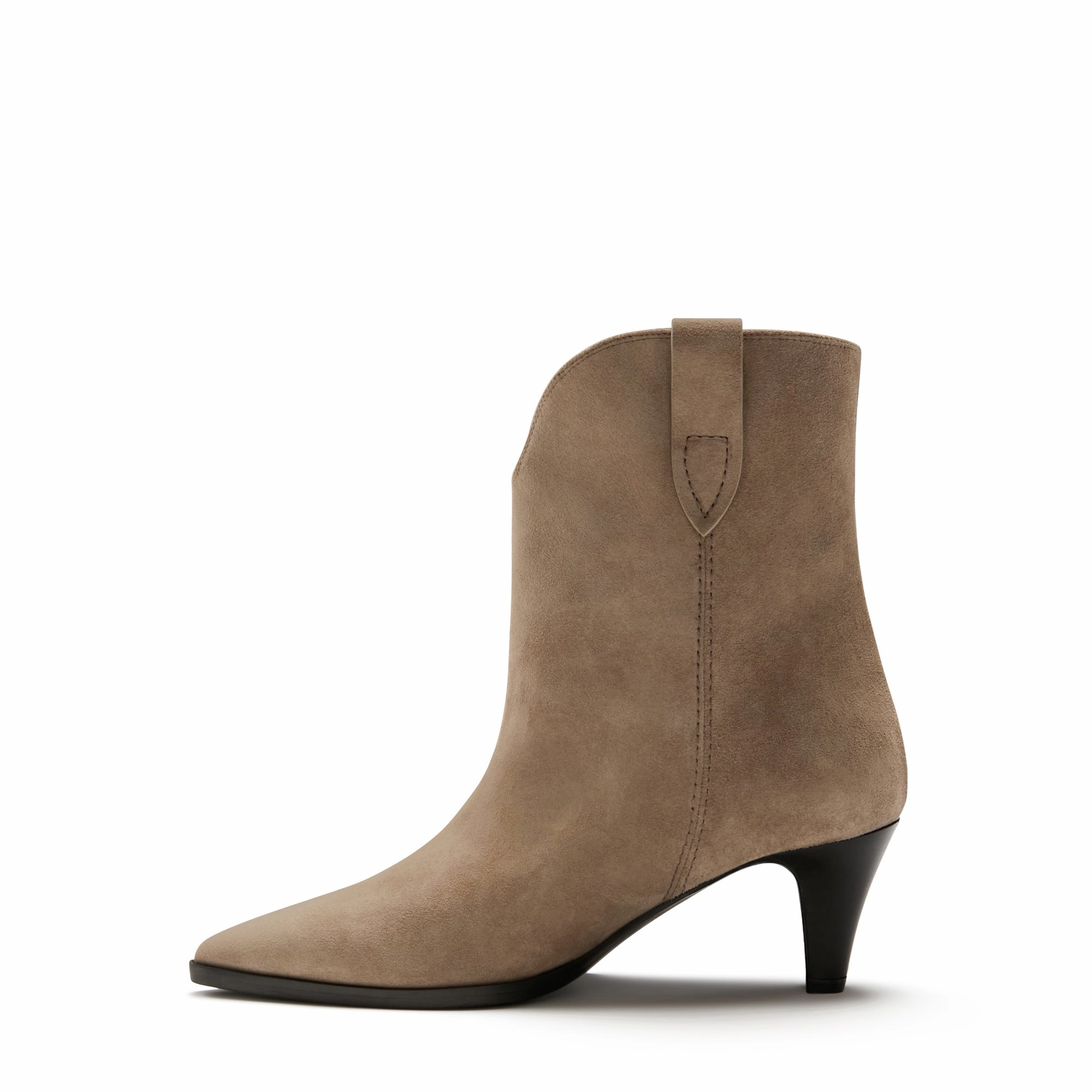 Vend?me Louane taupe suede boots heel - cup size