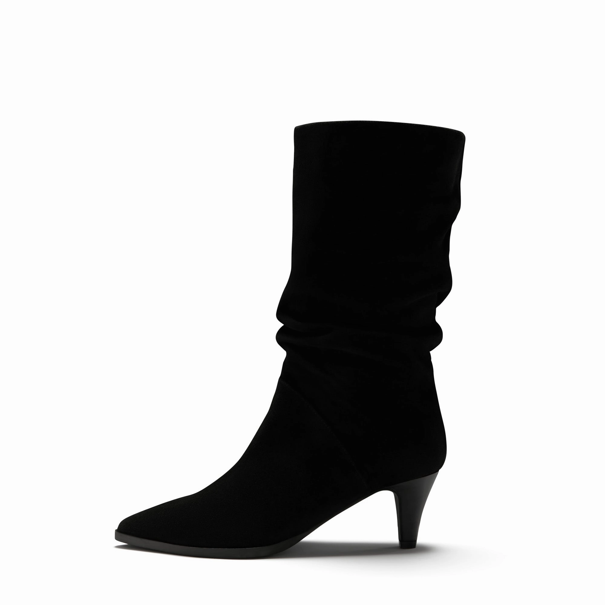 Elevated Sole Unified Cushioning Platform Vend?me Margot black suede boots