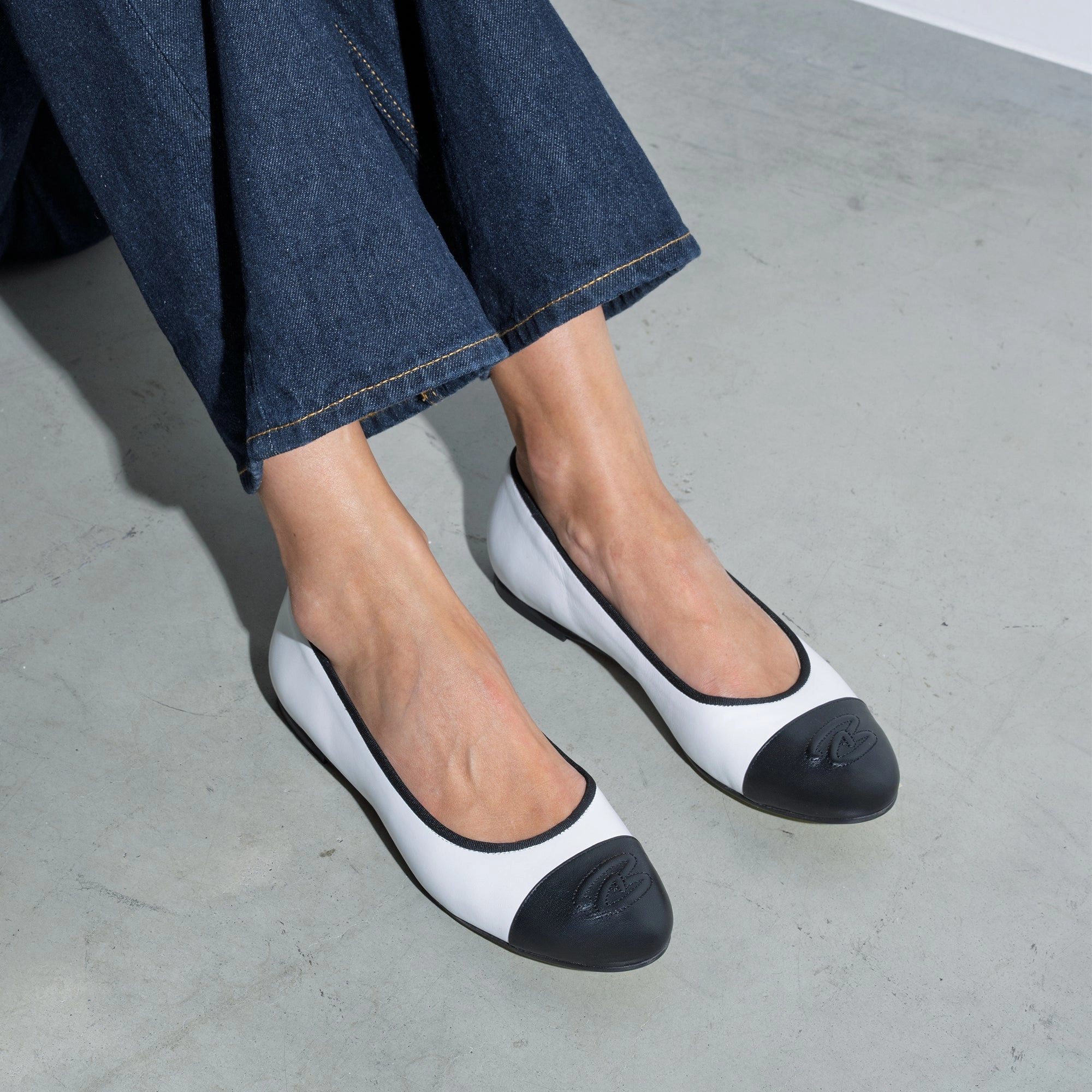 Vendo?me Ynes white calfskin leather ballerinas durability - level