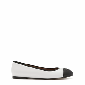 Vendo?me Ynes white calfskin leather ballerinas Zero Drop Platform