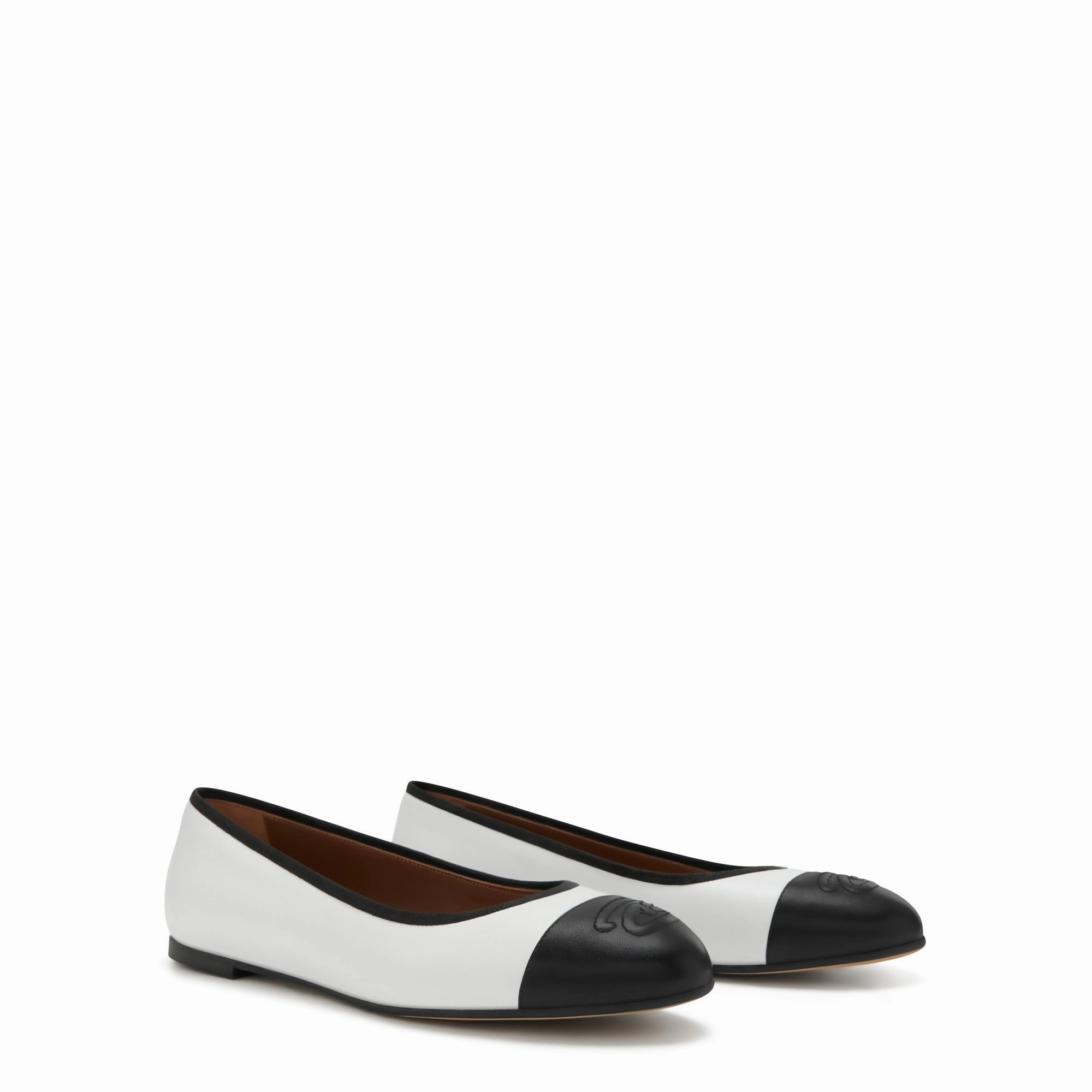 Vendo?me Ynes white calfskin leather ballerinas Seamless Stitching