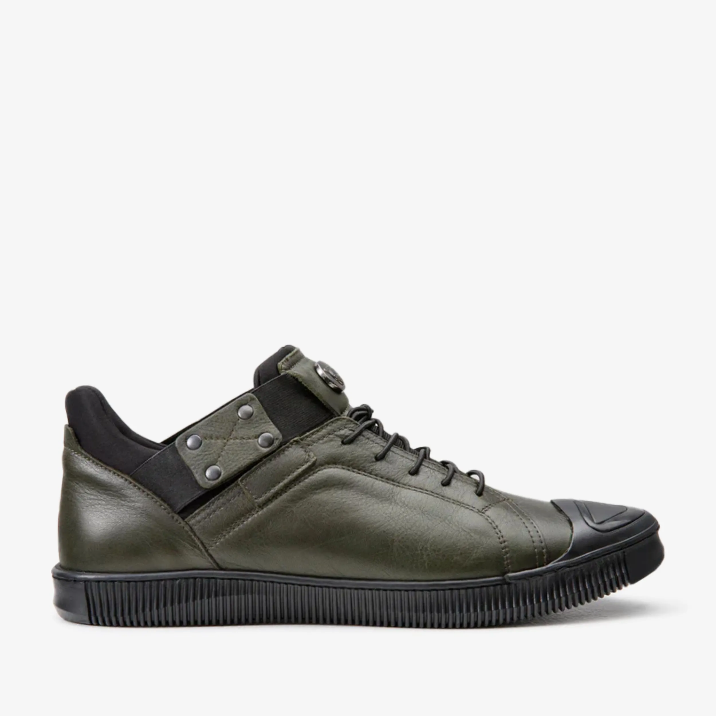 The Mumbai Green Leather Men Sneaker Final Sale! Street Classic