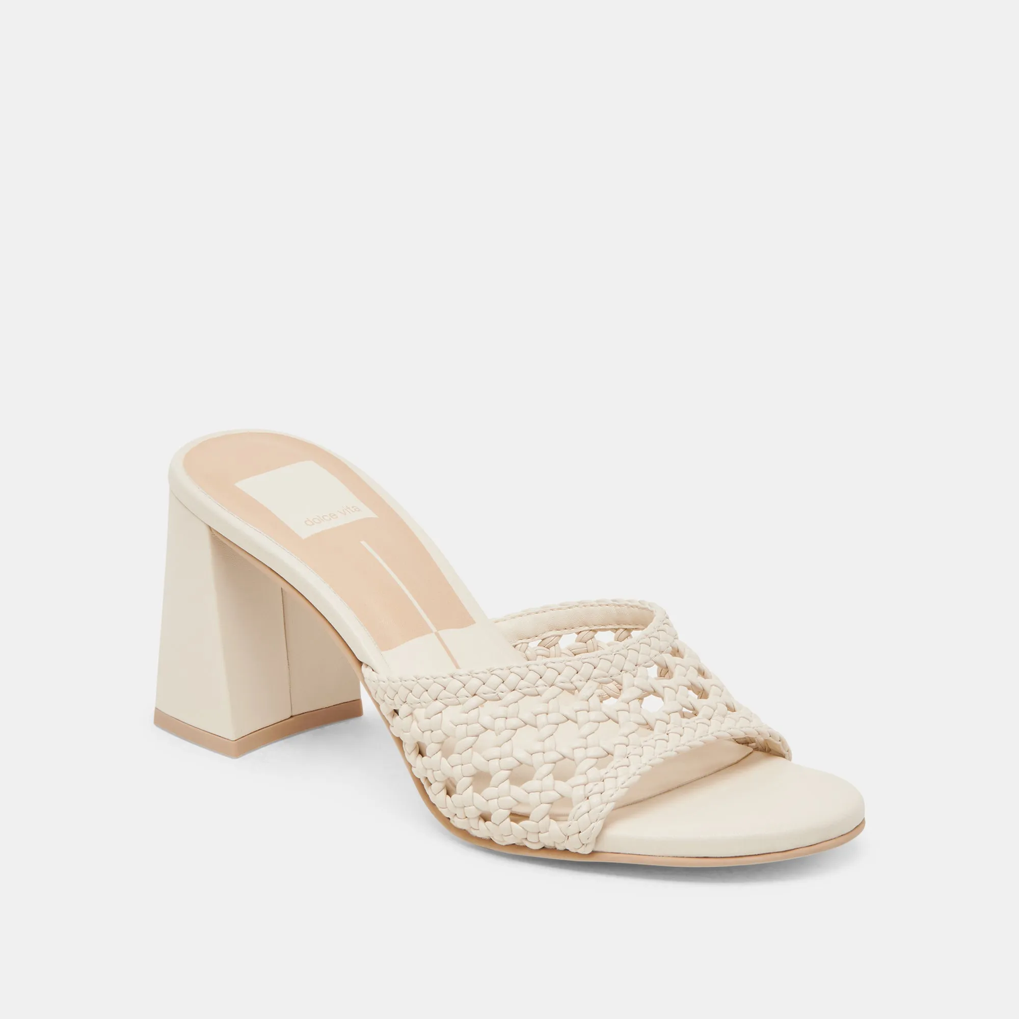 Elegant Lines MARGOE HEELS CREME WOVEN STELLA