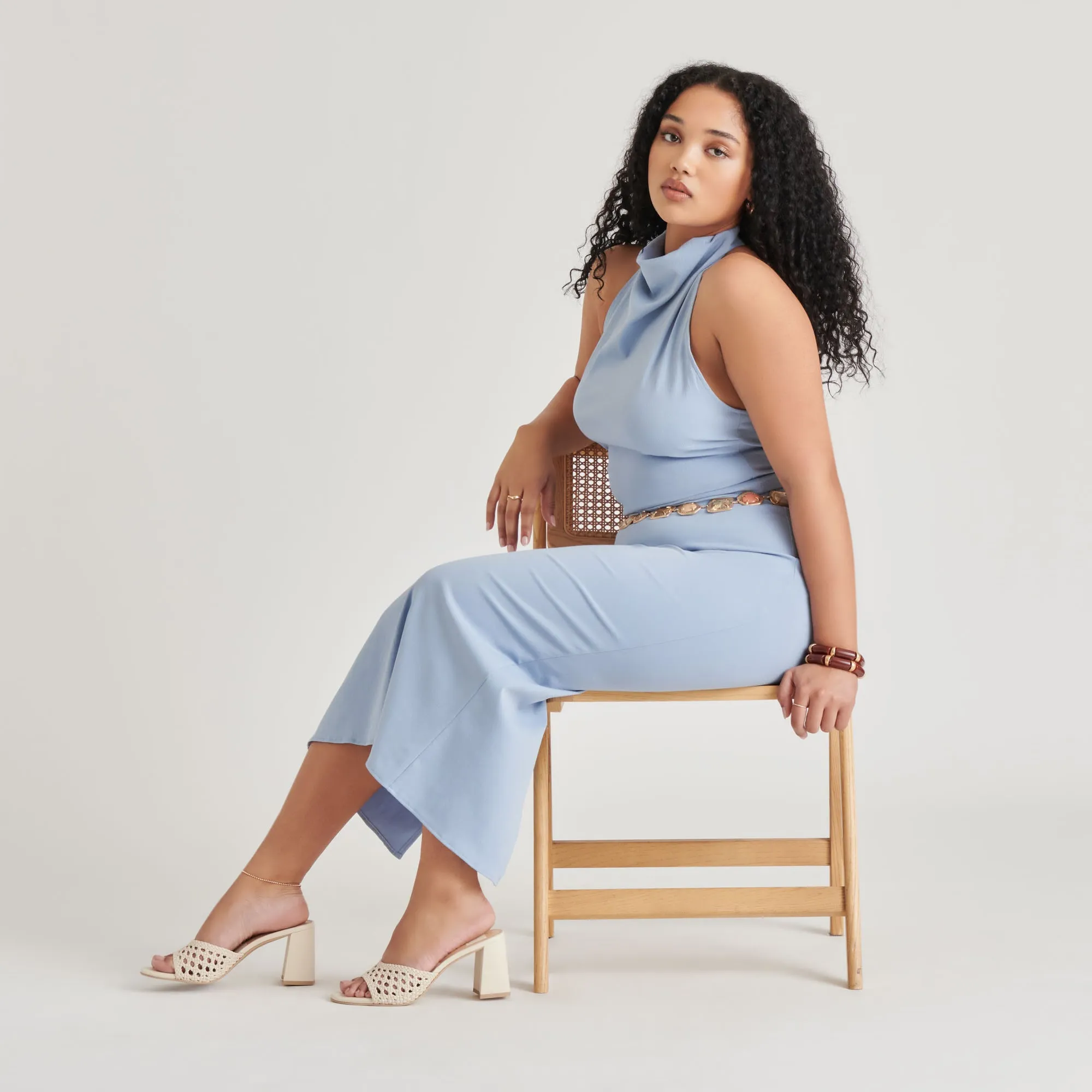 MARGOE HEELS CREME WOVEN STELLA Sculpted Heel Smart Pumps