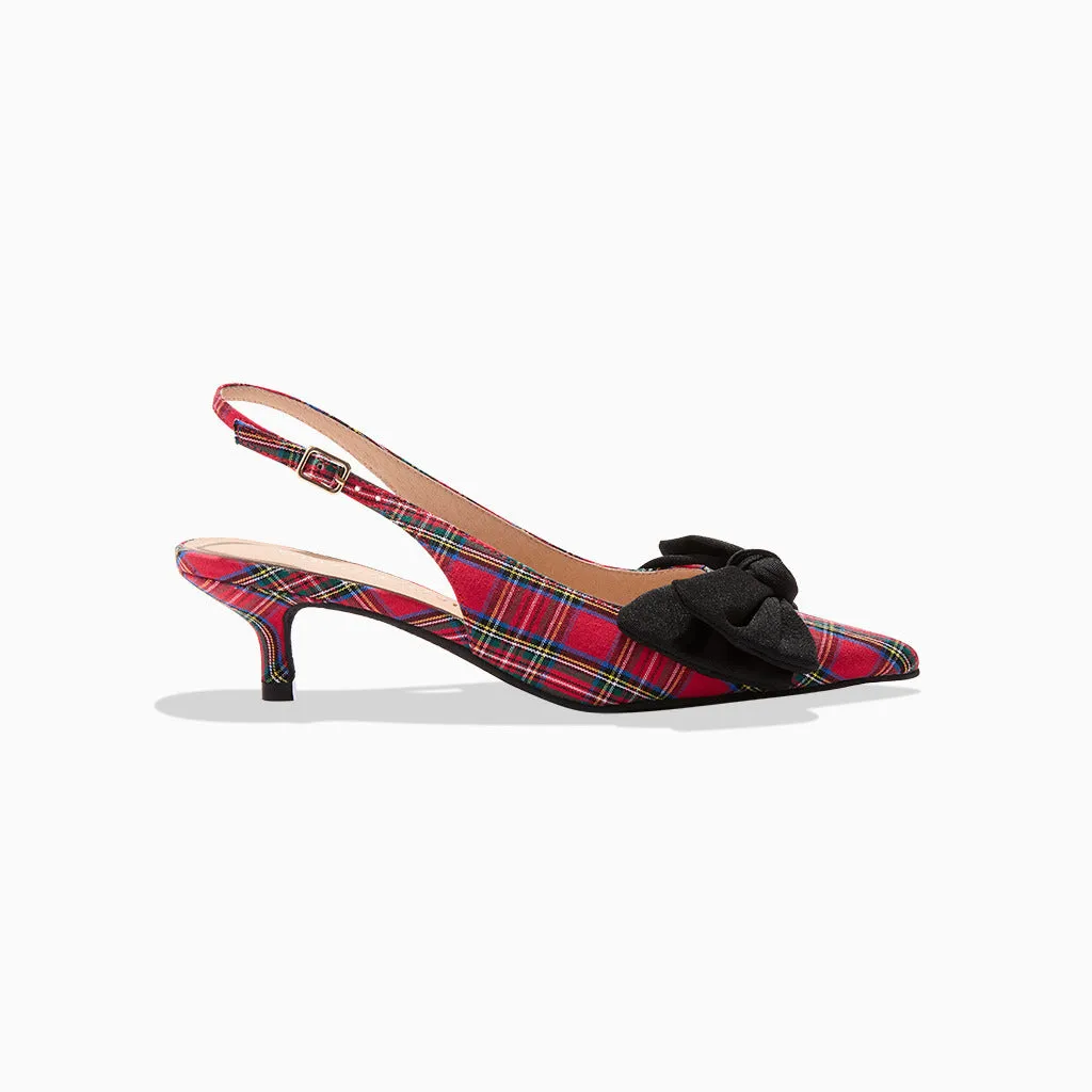 Summer Step Debra Fabric Slingback Kitten Heel