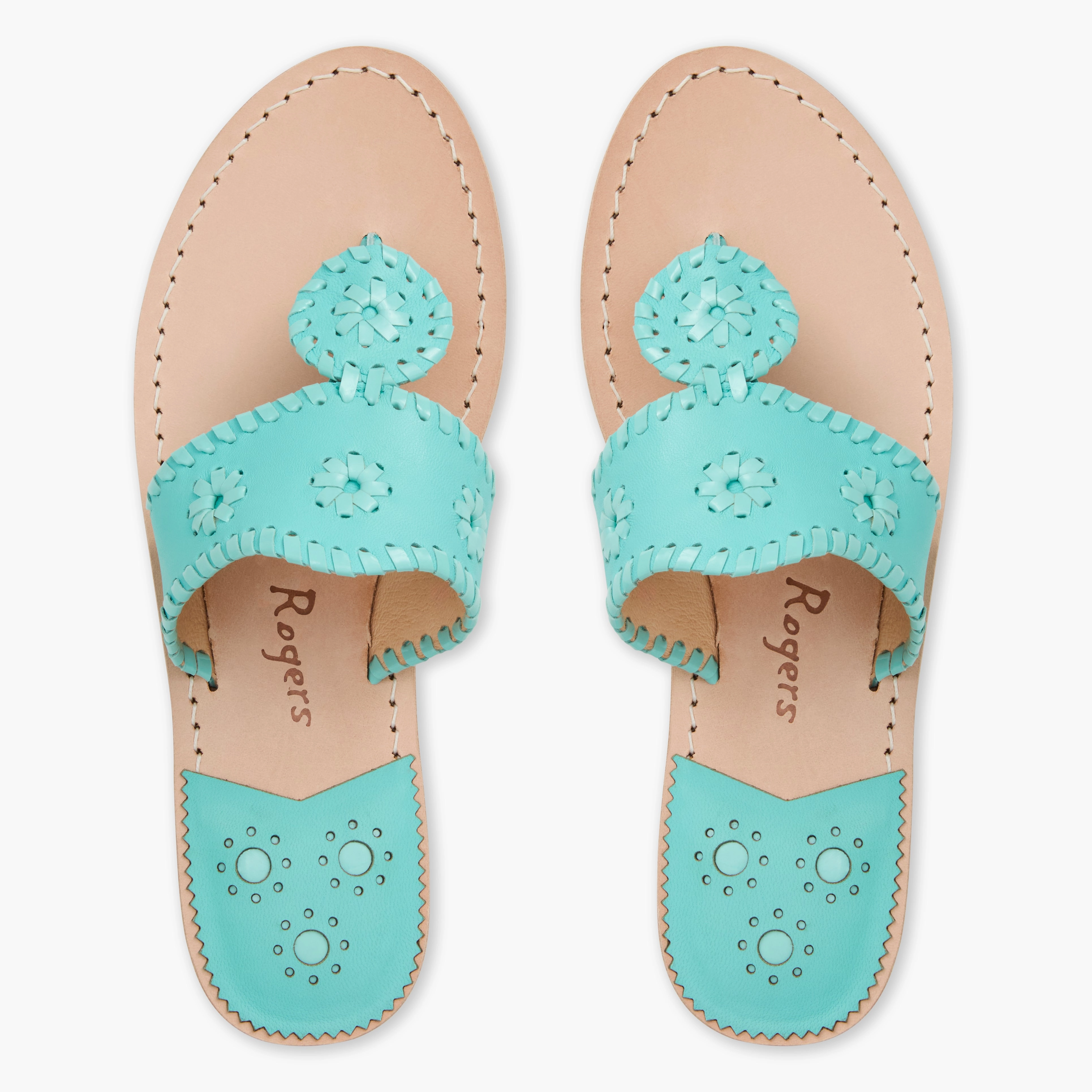 Jacks Leather Flat Sandal Strappy Design