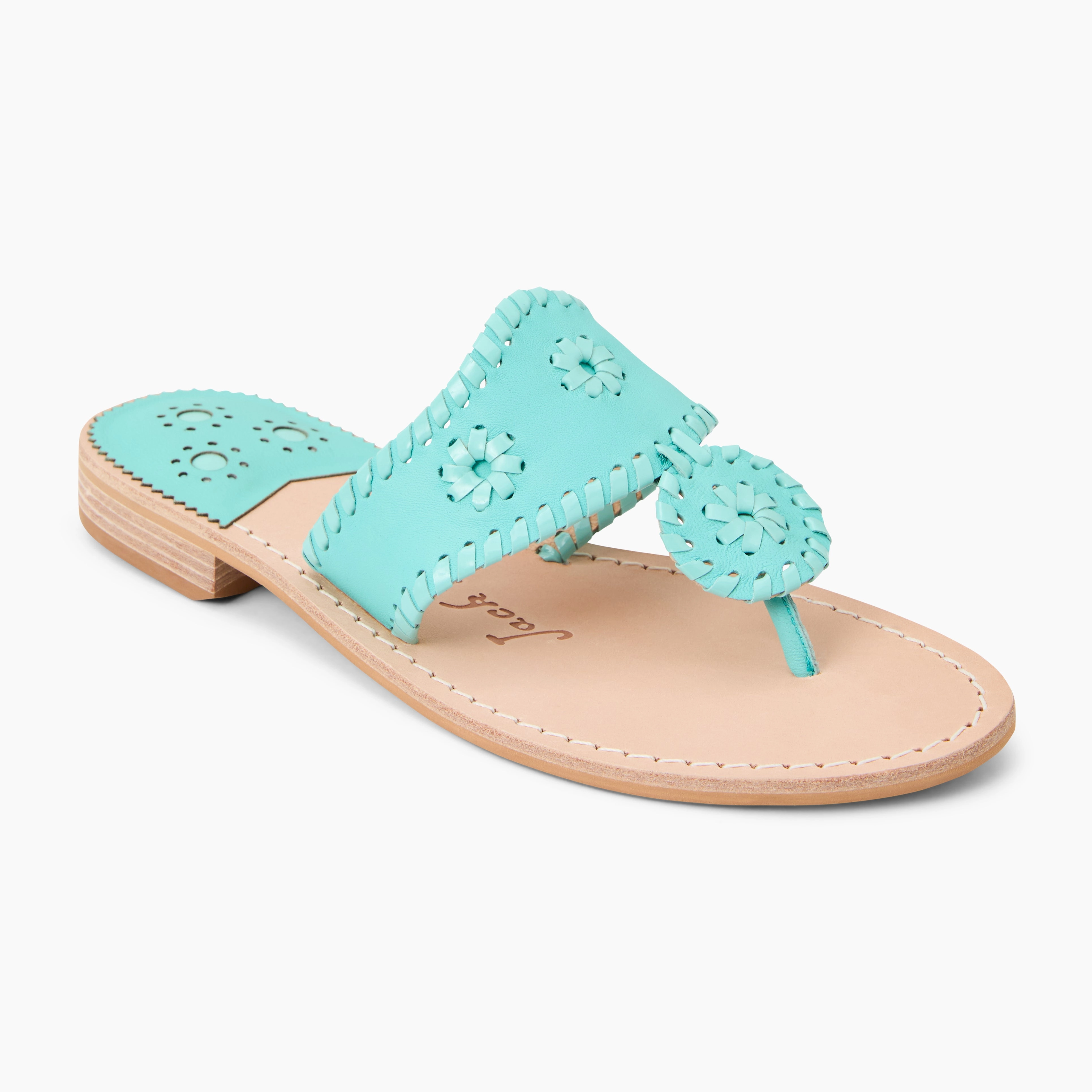 Jacks Leather Flat Sandal Comfort Cushion