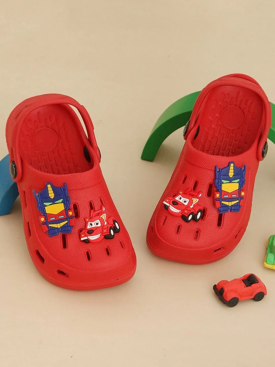 Vibrant Racing Car and Robot Cartoon Design for Boys