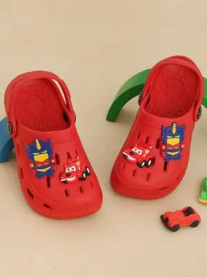 Vibrant Racing Car and Robot Cartoon Design for Boys