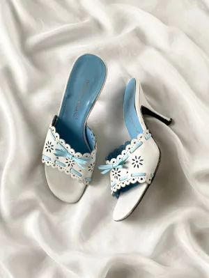 Vintage 1990s Dolce & Gabbana Summer Sandal Kitten Heels (5.5)