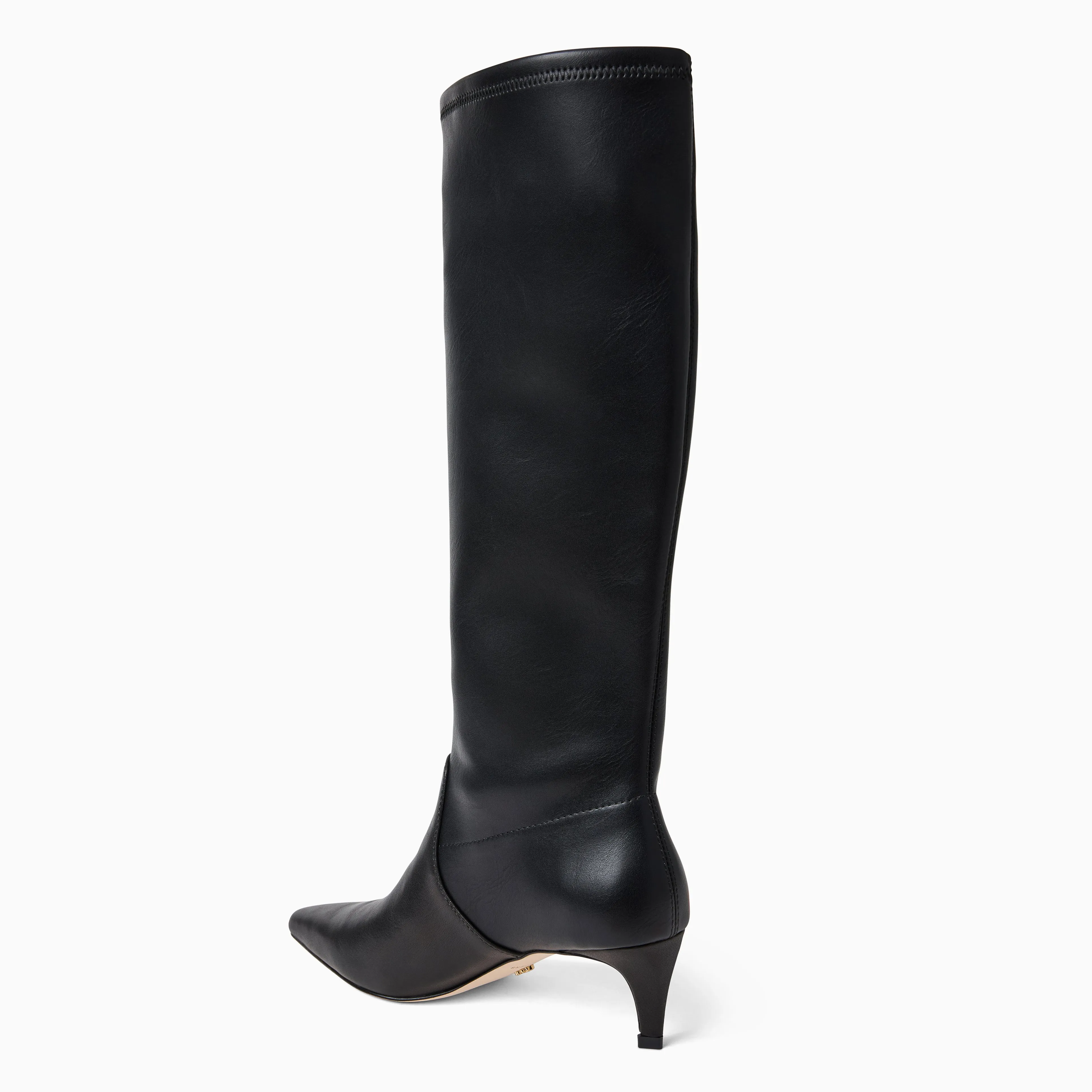 Virginia Leather Stretch Kitten Heel Boot Heavy Terrain