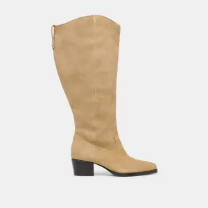VIRONA H2O EXTRA WIDE CALF BOOTS DK TAUPE SUEDE London Edge