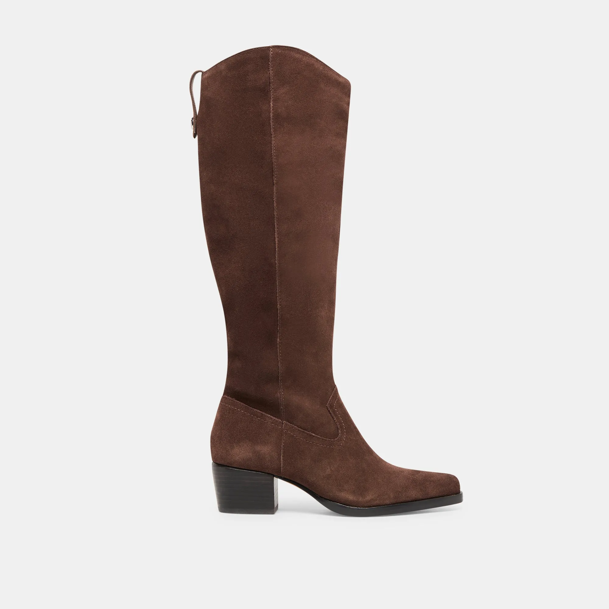 VIRONA H2O WIDE CALF BOOTS DK BROWN SUEDE Sporty Design Durable Shell Rainy Day Commuter