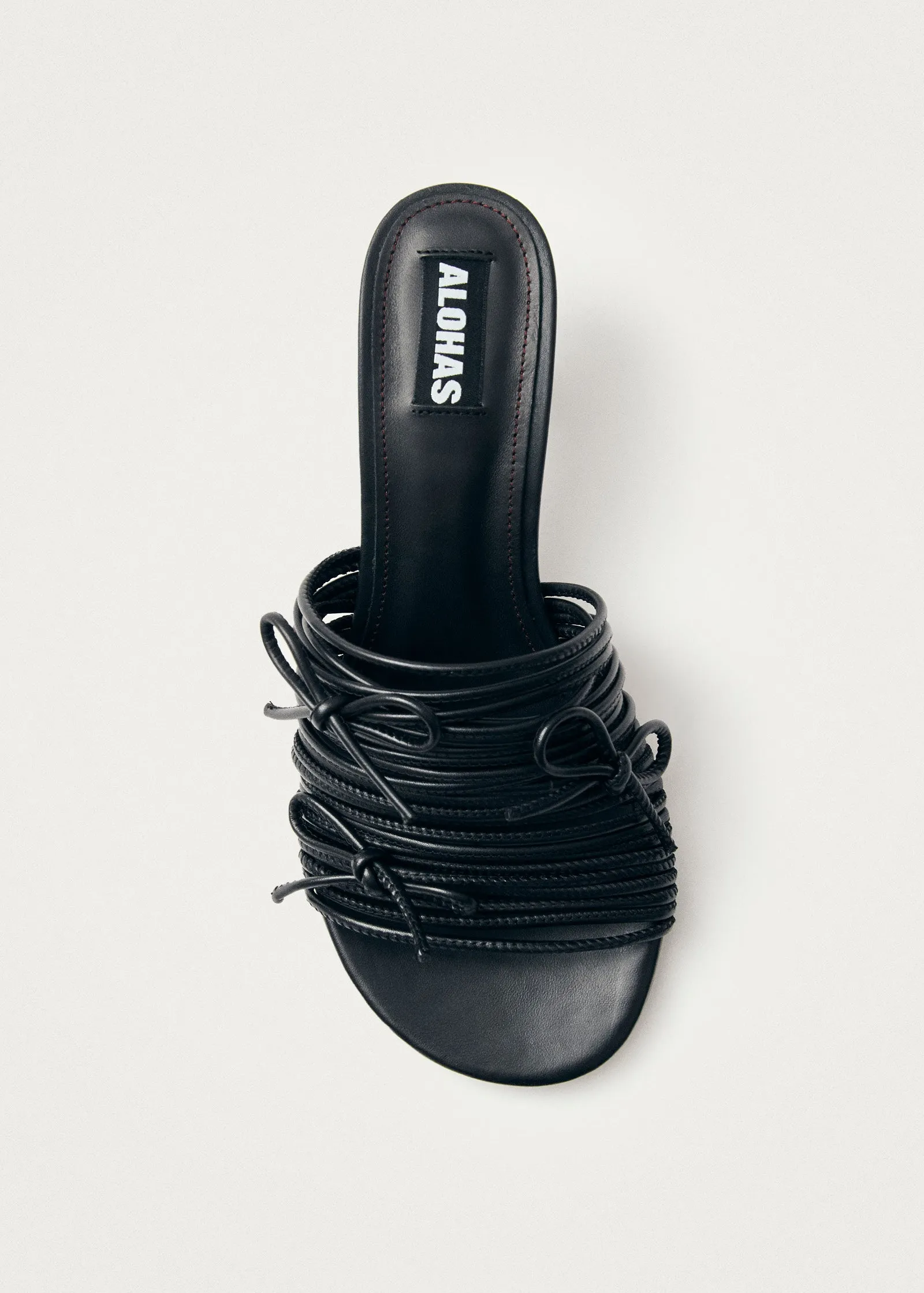 Viva Black Leather Sandals