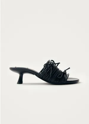 Viva Black Leather Sandals