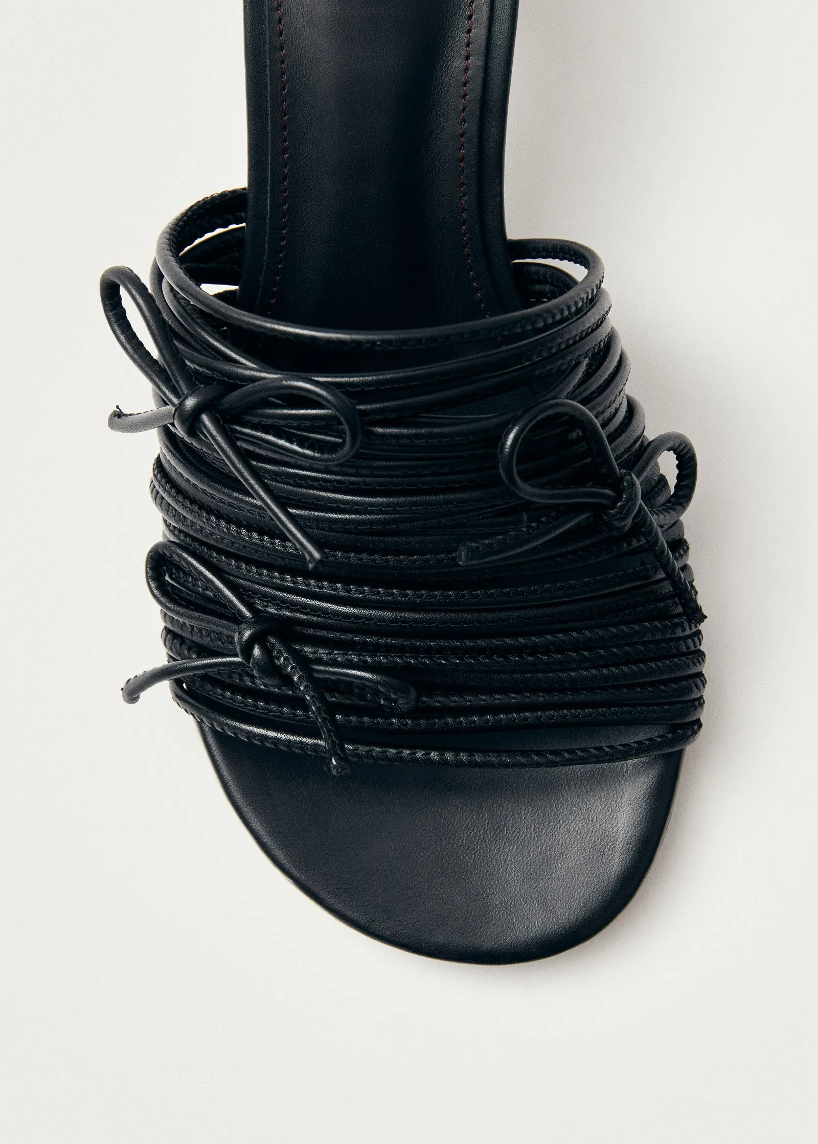 Viva Black Leather Sandals