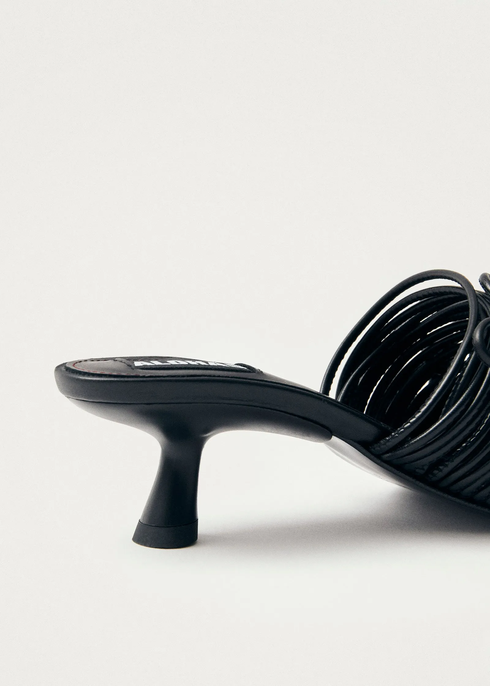 Viva Black Leather Sandals