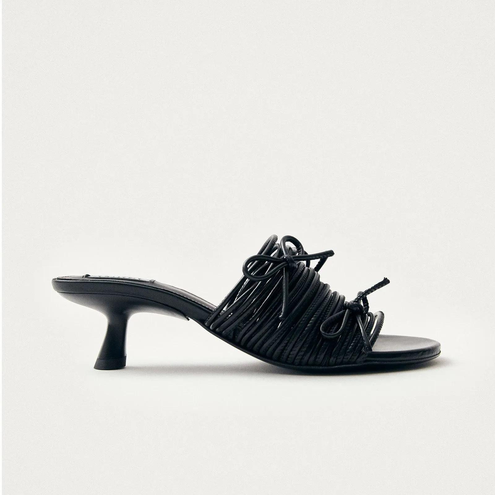 Viva Black Leather Sandals