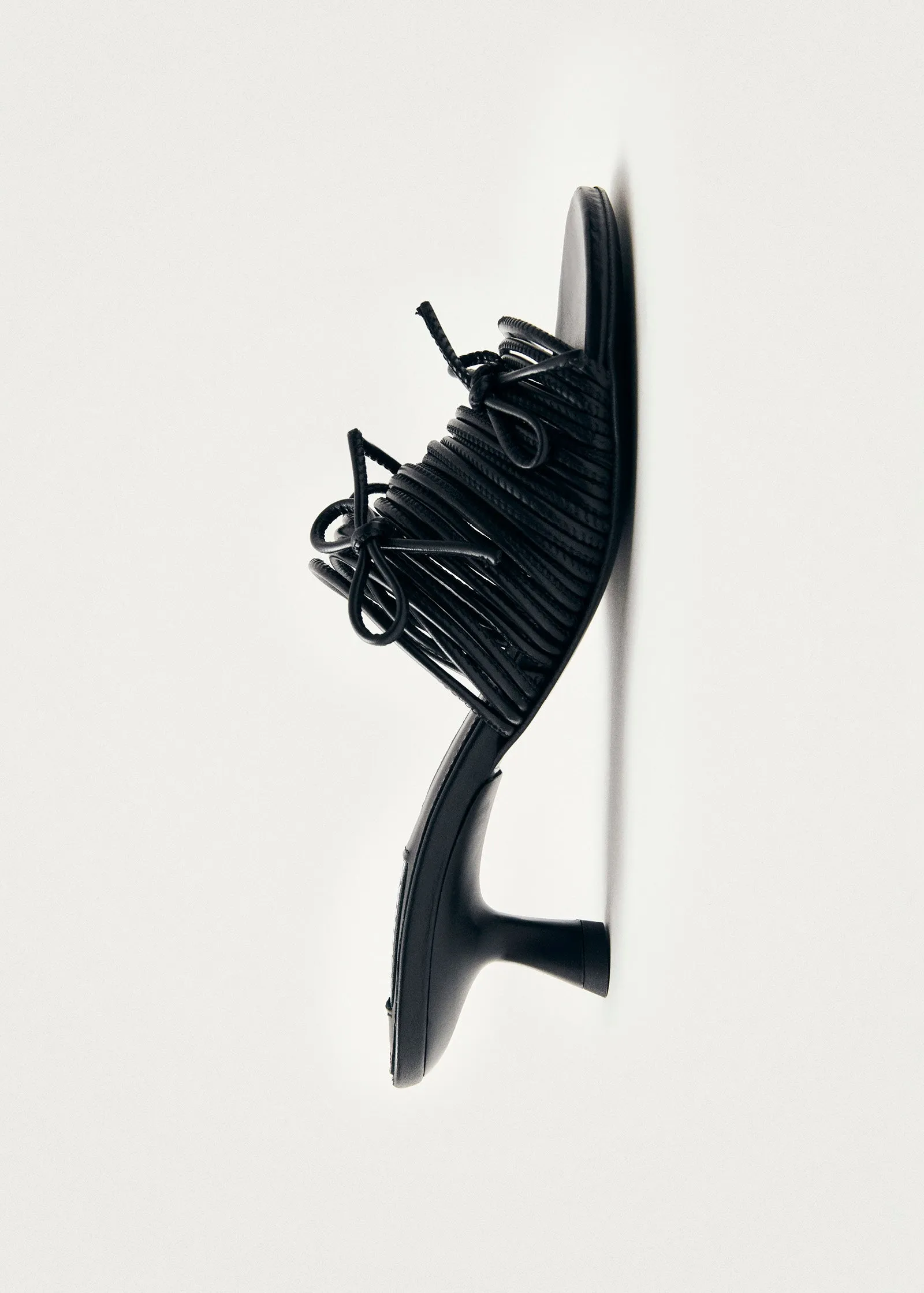 Viva Black Leather Sandals