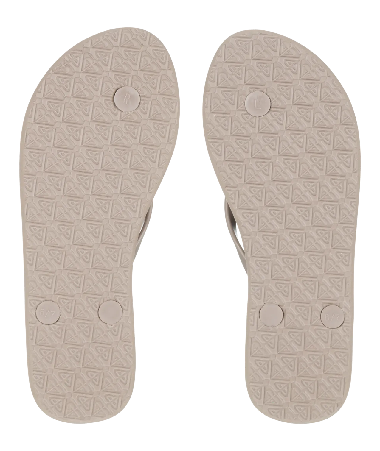Viva Printed Flip Flops in Taupe