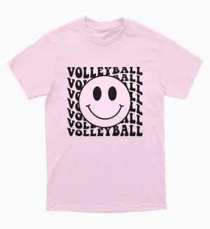 Volleyball Punk Smiley Face Tee