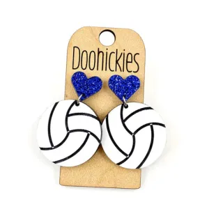 Volleyball with Heart Earrings