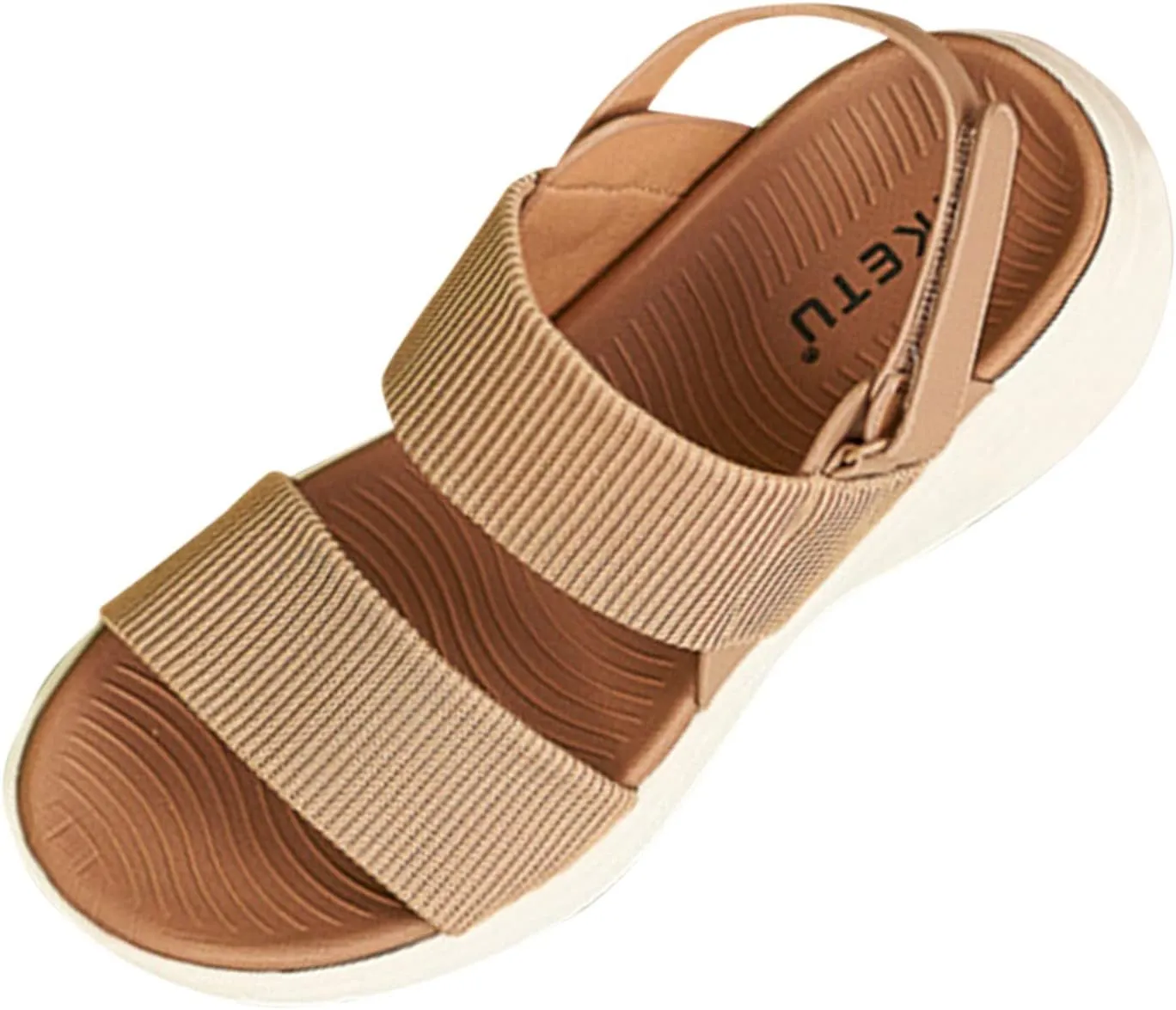 Walking Sandals Women Comfort Women's Casual Thick Sole Sports Summer Flat Sandals with Adjustable Ankle Strap