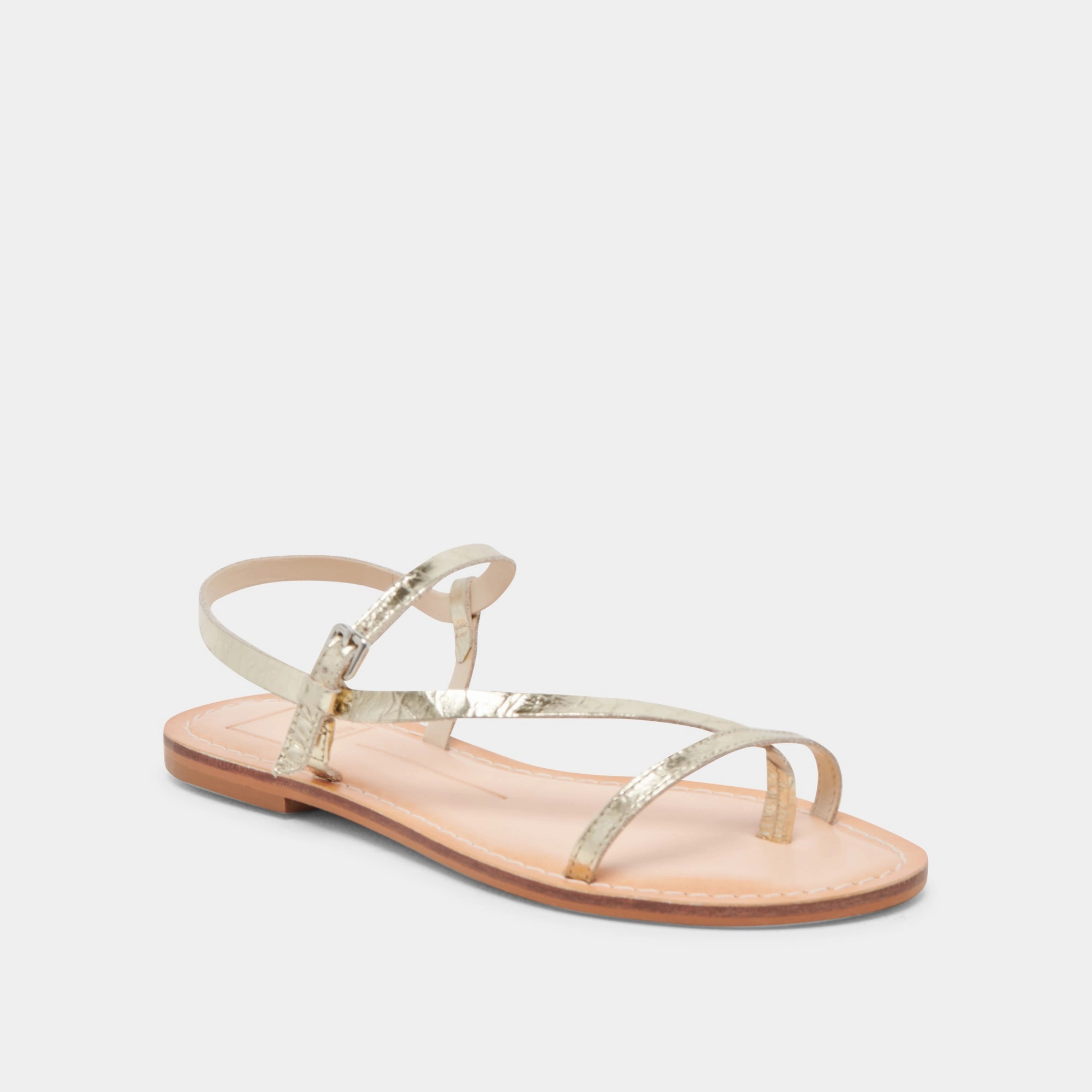 WANDRE SANDALS GOLD DISTRESSED LEATHER Ombre Fade Non-Slip Sole