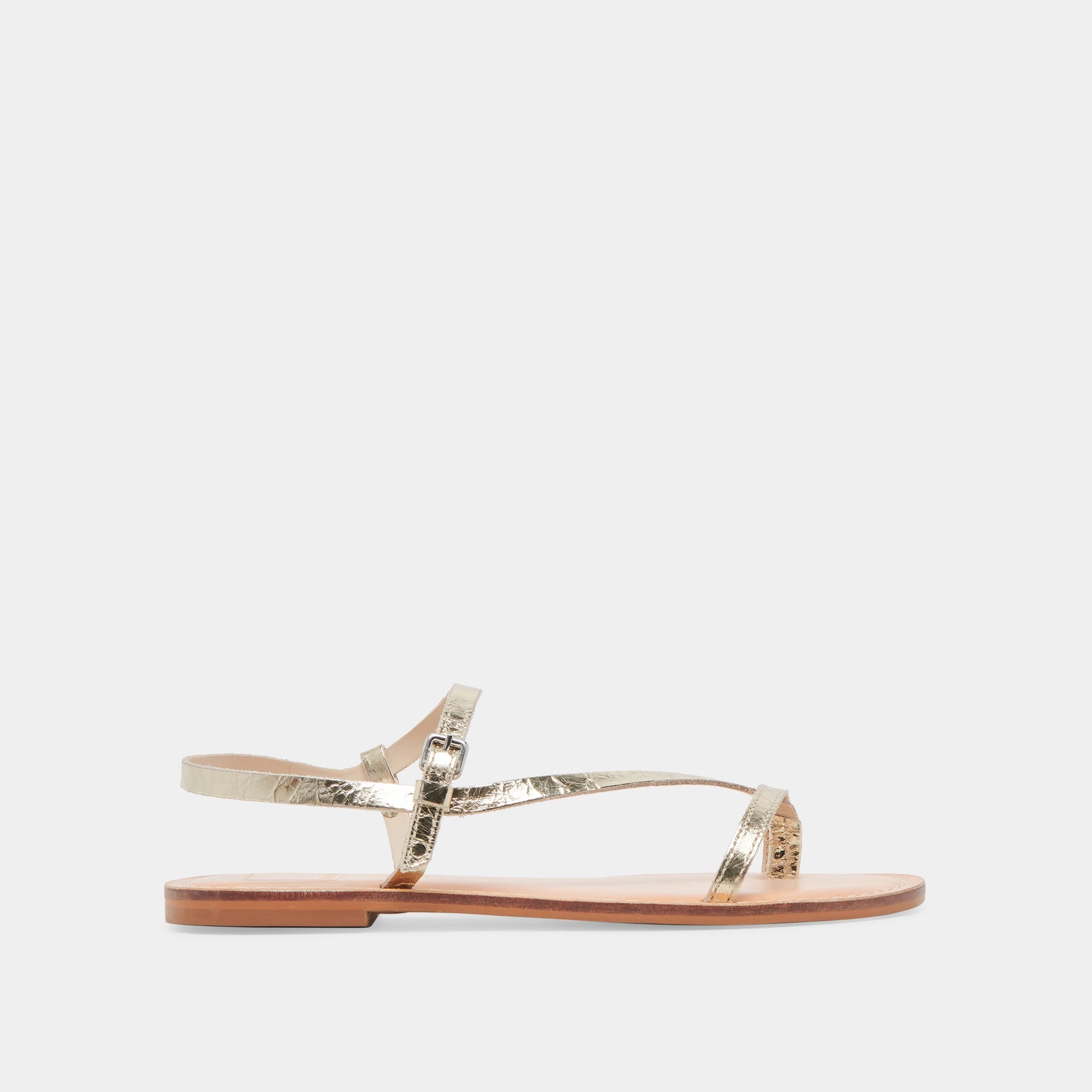 WANDRE SANDALS GOLD DISTRESSED LEATHER Light Travel Sandals