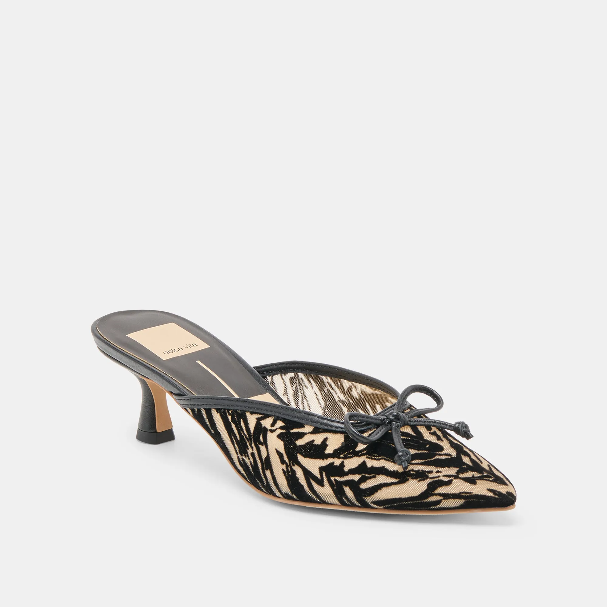 Grace Step Embrace Elegance CLEO HEELS ZEBRA VELVET MESH