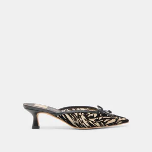 Ultra Comfort CLEO HEELS ZEBRA VELVET MESH
